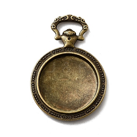 Vintage Tibetan Style Alloy Pendant Cabochon Settings LS-TIBEP-M018-31AB-NF-1