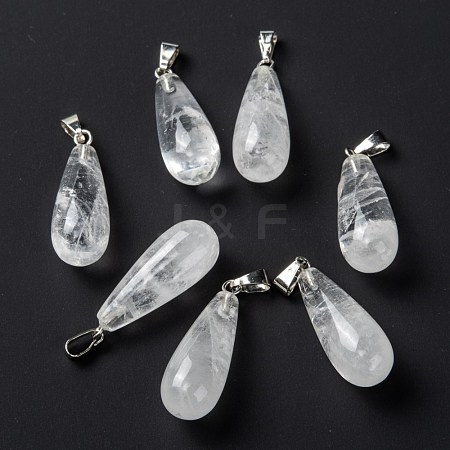 Natural Quartz Crystal Pendants G-F707-16-1