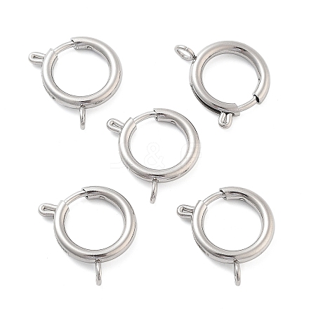 304 Stainless Steel Spring Ring Clasps STAS-E104-09C-P-1