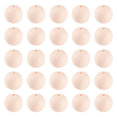 50Pcs Food Grade Eco-Friendly Silicone Beads SIL-TADJ0001-03E-1