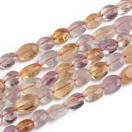 Natural Amethyst and Citrine Beads Strands X-G-D0002-D77-1