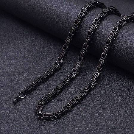 Titanium Steel Byzantine Chains Necklaces for Men FS-WG56795-131-1