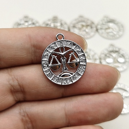 Constellation Themes Alloy Rhinestone Pendants LS-PW-WGDA156-05-1