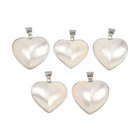 Natural Shell Pendants SSHEL-B003-01P-02-1