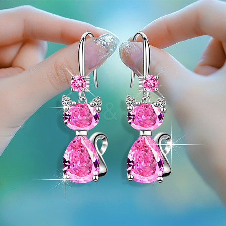 Alloy Rhinestone Dangle Earrings FS-WG213CF-02-1