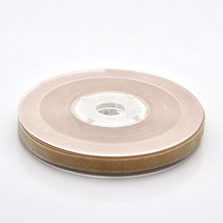 Polyester Velvet Ribbon for Gift Packing and Festival Decoration SRIB-M001-10mm-845-1