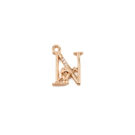 Brass Micro Pave Cubic Zirconia Charms KK-TAC0004-04N-1