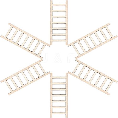 Ladder Unfinished Wooden Ornaments WOOD-WH0100-31-1