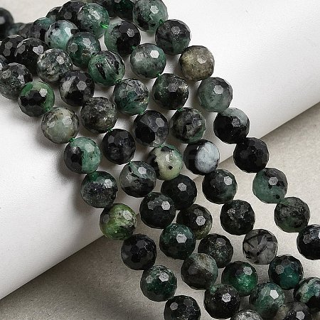 Natural Emerald Beads Strands G-G294-D01-6mm-1