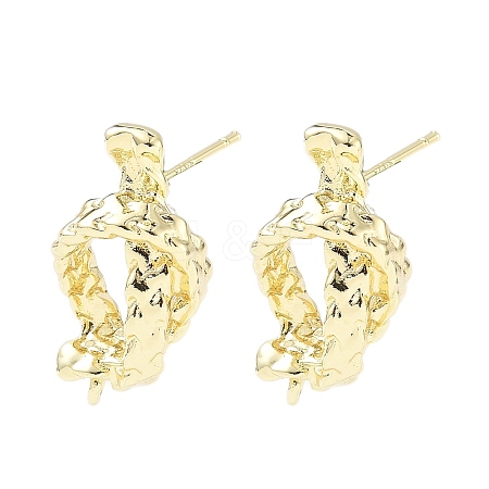Brass Stud Earring Findings KK-Z106-03G-02-1