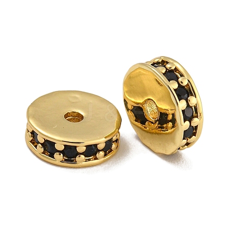 Rack Plating Brass Micro Pave Cubic Zirconia Beads KK-U030-28G-10-1