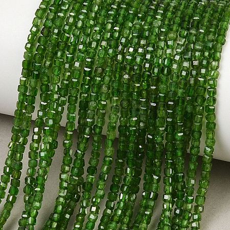 Natural Green Diopside Beads Strands G-B175-C01-2x2mm-1
