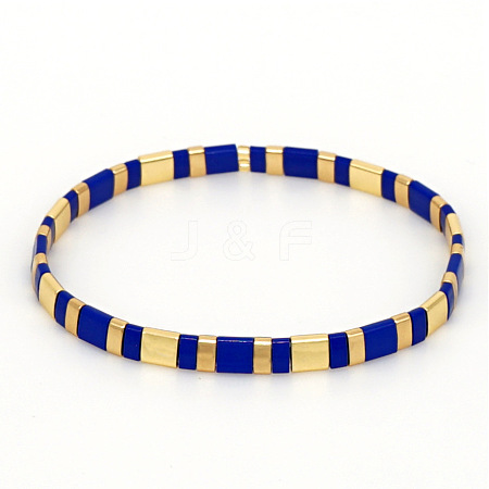 Bohemian Glass Seed Beaded Stretch Bracelets JM4508-34-1
