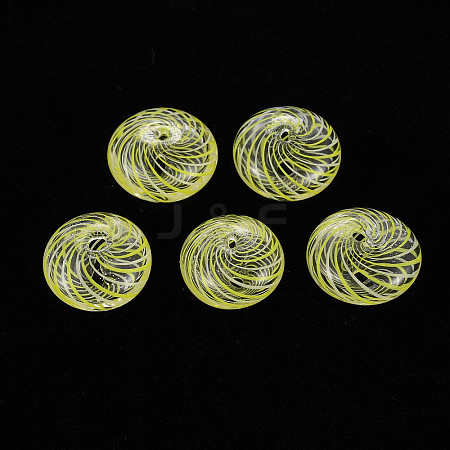 Transparent Handmade Blown Glass Globe Beads X-GLAA-T012-18-1