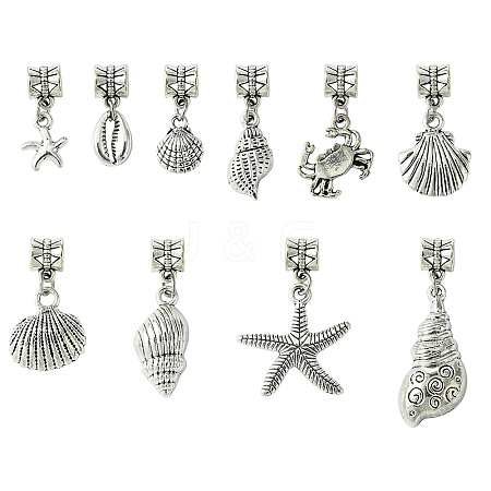 Marine Organism Theme Tibetan Style Alloy Pendant PALLOY-FS00004-1