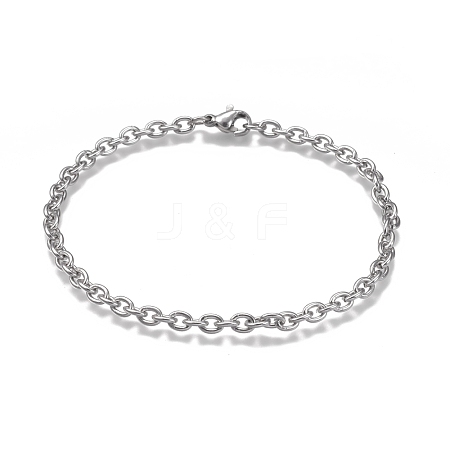 304 Stainless Steel Cable Chain Bracelets BJEW-H532-01P-1