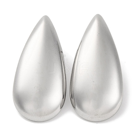 304 Stainless Steel Teardrop Stud Earrings EJEW-D281-31S-1