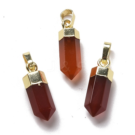 Natural Carnelian Pointed Pendants G-G737-08I-G-1