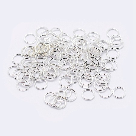 925 Sterling Silver Open Jump Rings STER-F036-02S-0.9x7mm-1