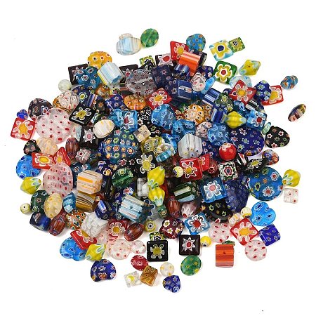 Handmade Millefiori Glass Lampwork Beads LA-CBA92C9-01-1