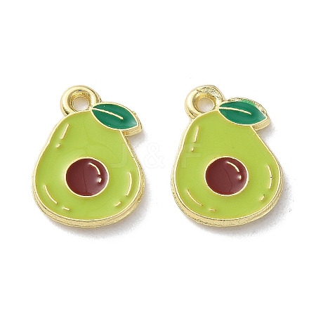 Fruit Alloy Enamel Charms PALLOY-S058-01LG-26-1