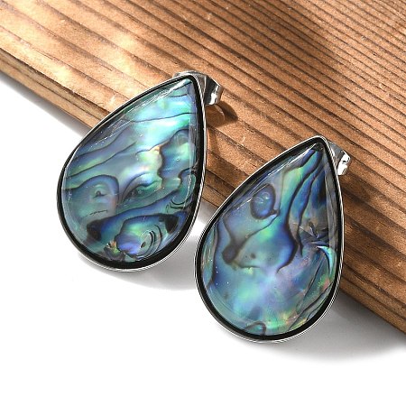 304 Stainless Steel Stud Earrings EJEW-C138-01P-1