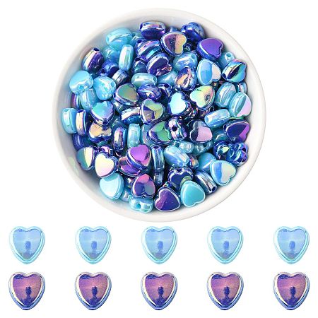 200Pcs 2 Colors ABS Plastic Beads KY-FS0001-42B-1