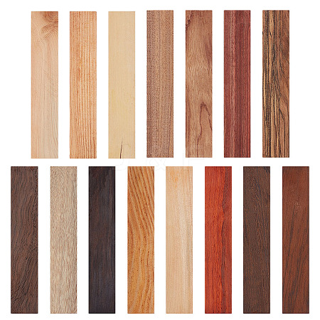 15Pcs 15 Colors Wood Blank Bookmarks for DIY Engraved Craft WOOD-ME0001-05-1