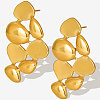 304 Stainless Steel Irregular Leaf Stud Earrings XR2533-2-1