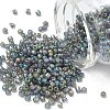 Transparent Colours Rainbow Round Glass Seed Beads X-SEED-A007-3mm-172-1