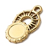 Sun 304 Stainless Steel Pendant Cabochon Setting STAS-P454-12G-2