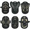 12Pcs 6 Styles Opaque Dark Theme Acrylic Pendants OACR-CJ0002-09-1