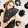1Pc Bamboo & Silk Folding Fan AJEW-CN0003-91C-4