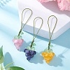3Pcs Cat Eye Grape Pendant Decorations HJEW-TA00415-2