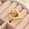 Brass Open Cuff Rings for Women RJEW-F171-01G-01-4