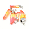 Natural Quartz Crystal Pointed Pendants G-S265-05C-1