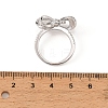 Brass Micro Pave Cubic Zirconia Finger Rings CU-CBA8D1E-02P-3