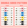 PU Leather & Cotton Name Marker Keychain AJEW-WH0514-035-3