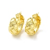 Brass Rhombus Hoop Earrings for Women EJEW-E273-15LG-1