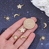 9Pcs 3 Styles Brass Micro Pave Cubic Zirconia Pendants ZIRC-BBC0003-75-3