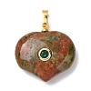 Natural Unakite Pendants G-B188-02G-02-1