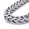 304 Stainless Steel Wheat Chain Bracelets BJEW-P263-F01-P-2