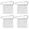 4Pcs Zinc Alloy & Crystal Rhinestone Tassel Brooch JEWB-PH0001-84S-1