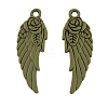 Tibetan Style Alloy Wing Pendants TIBEP-A16767-AB-NR-1