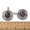 Natural Amethyst Pendants G-Q158-03F-3