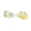 Spray Painted Transparent Acrylic Beads OACR-N149-01H-2