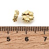 Brass Micro Pave Clear Cubic Zirconia Spacer Beads KK-Z156-13G-02-2