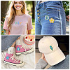 3 Bags Polyester Embroider Self-adhesion Thread Iron on/Sew On Patches PATC-TA0001-52-9