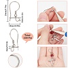 100Pcs 316L Surgical Stainless Steel Hoop Earring Findings STAS-SC0008-52-2