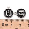 Platinum Plated Alloy Charms X-ENAM-S118-02H-P-3